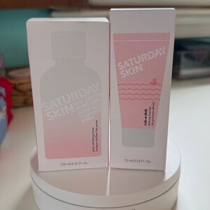 NIB Saturday Skin Bundle Rub-A-dub Peel Gel & Pore Clarifying Toner